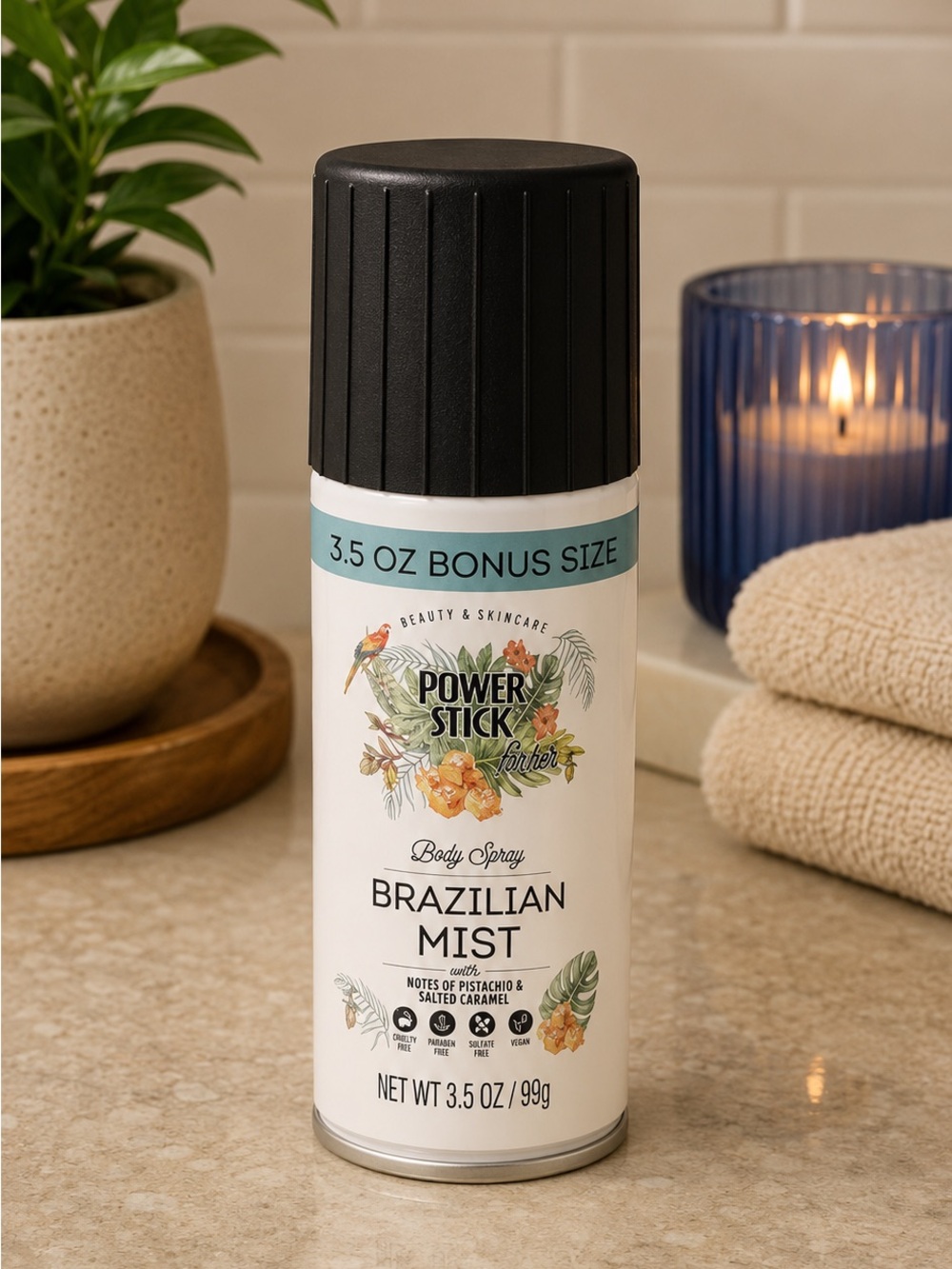 Power Stick For Her Body Spray - Brazilian Mist with Notes of Pistachio & Carmel